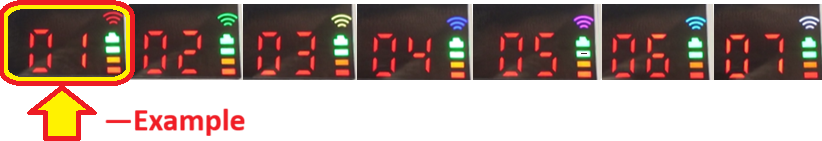 01-Red(Selected–Example), 02-Green, 03-Yellow, 04-Blue, 05-Purple, 06-Cyan, 07-White