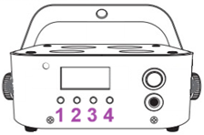 Four buttons below display
