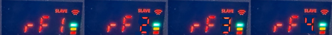 rF1 SLAVE, rF2 SLAVE, rF3 SLAVE, rF4 SLAVE
