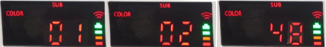 COLOR SUB 01, COLOR SUB 02, COLOR SUB 48