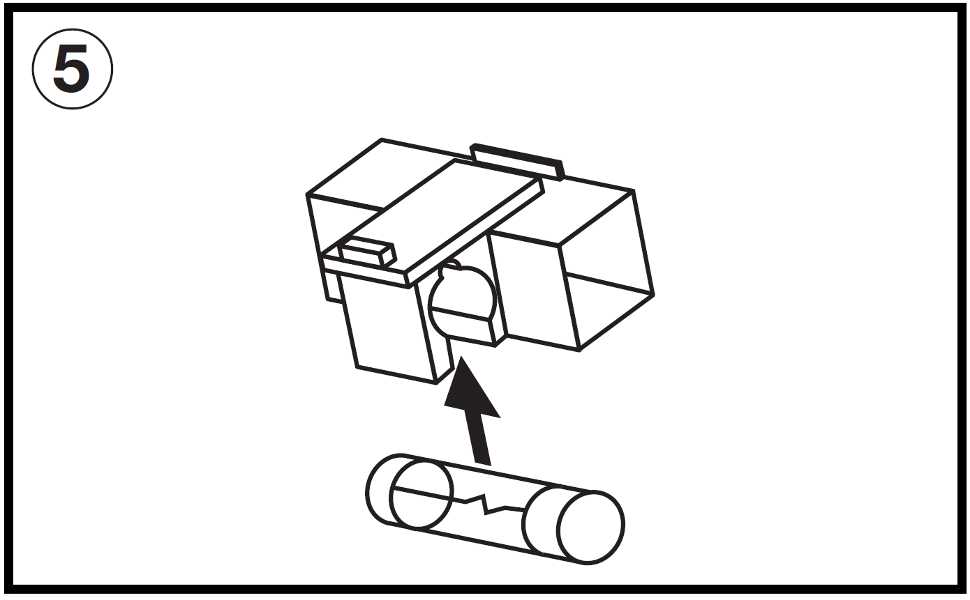 An illustration showing replacement fuse insertion:   5