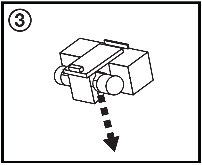 An illustration showing fuse holder removal:  3
